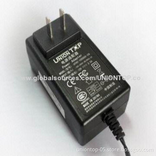 24V/1.5A/36W Wall-mount/Desktop AC/DC Adapter, UL/CE/FCC Certified